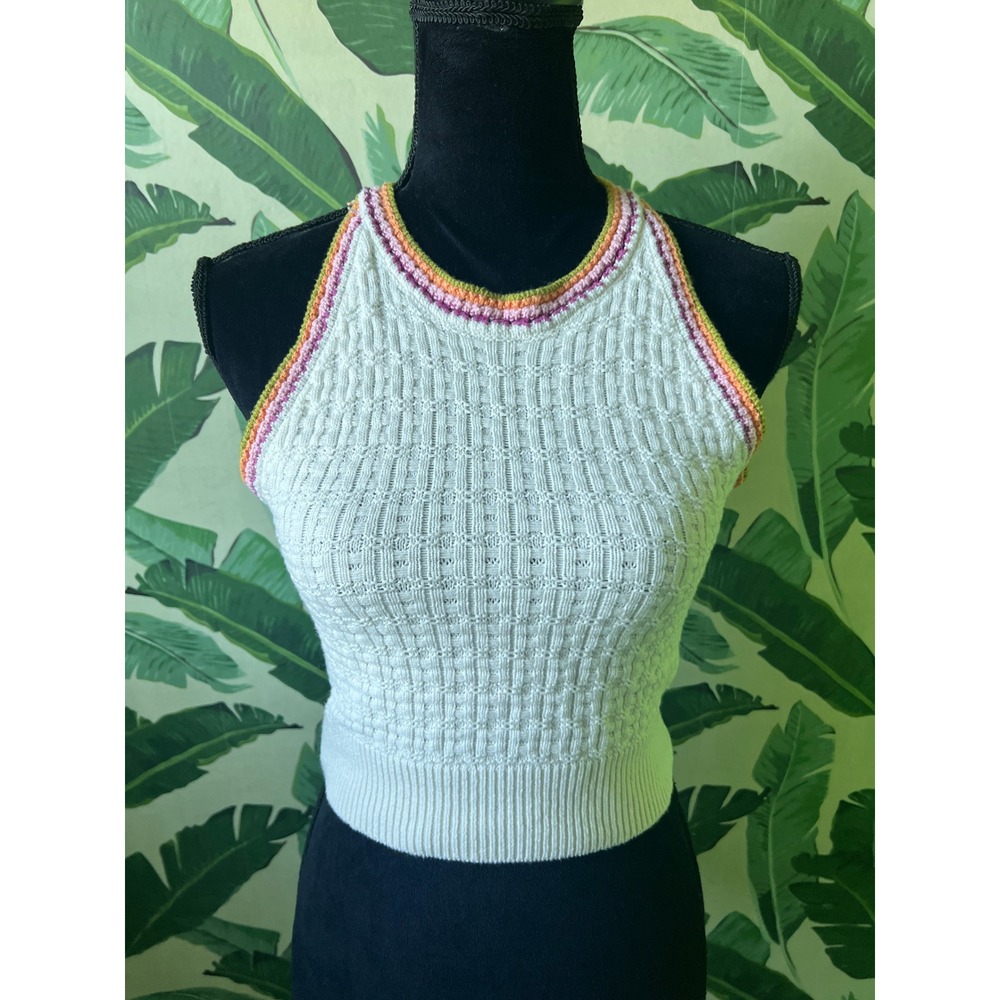 Sincerely Jules Knit Tank Top Womens Small White